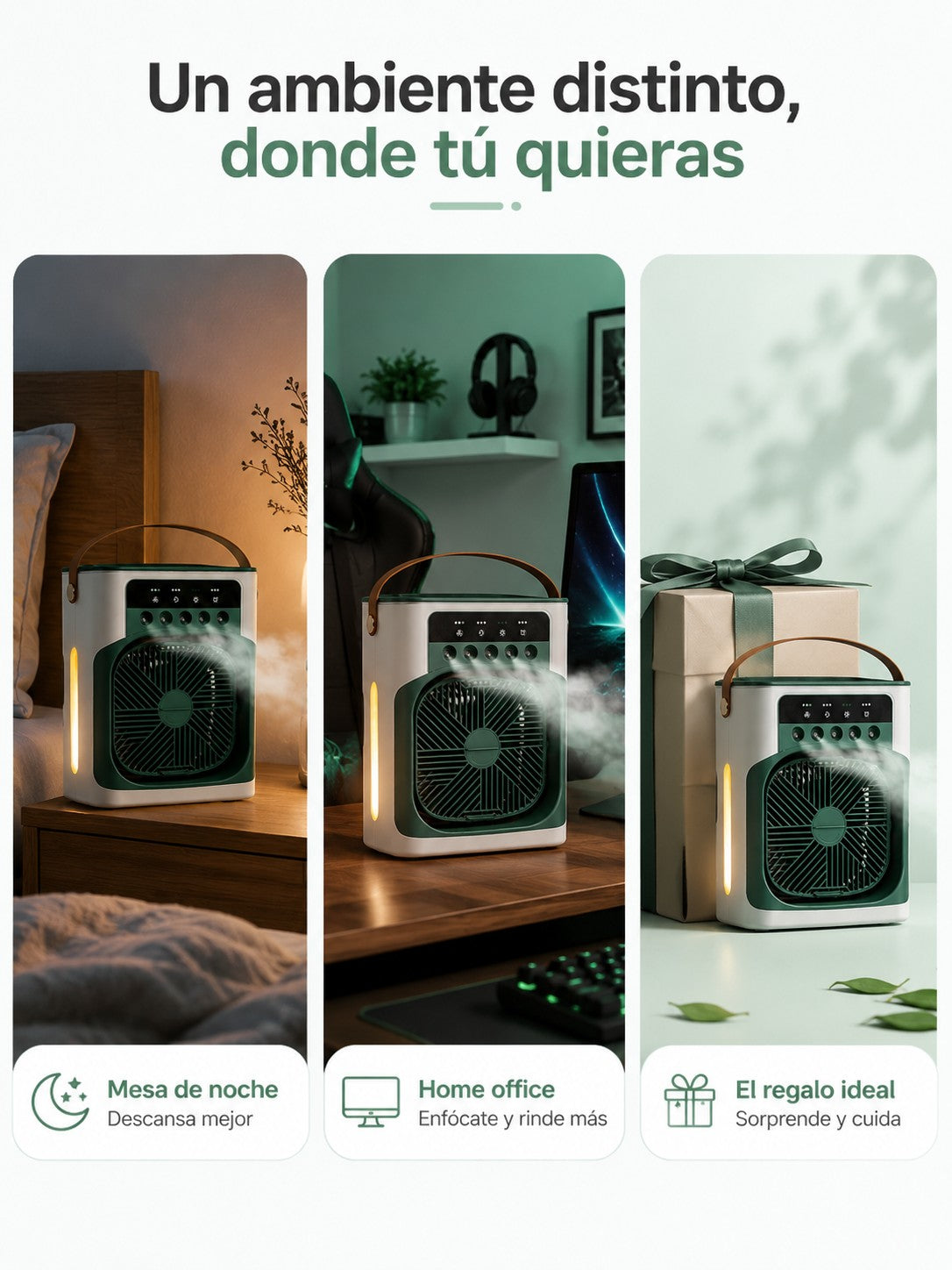 Ventilador Humidificador y enfriador de aire