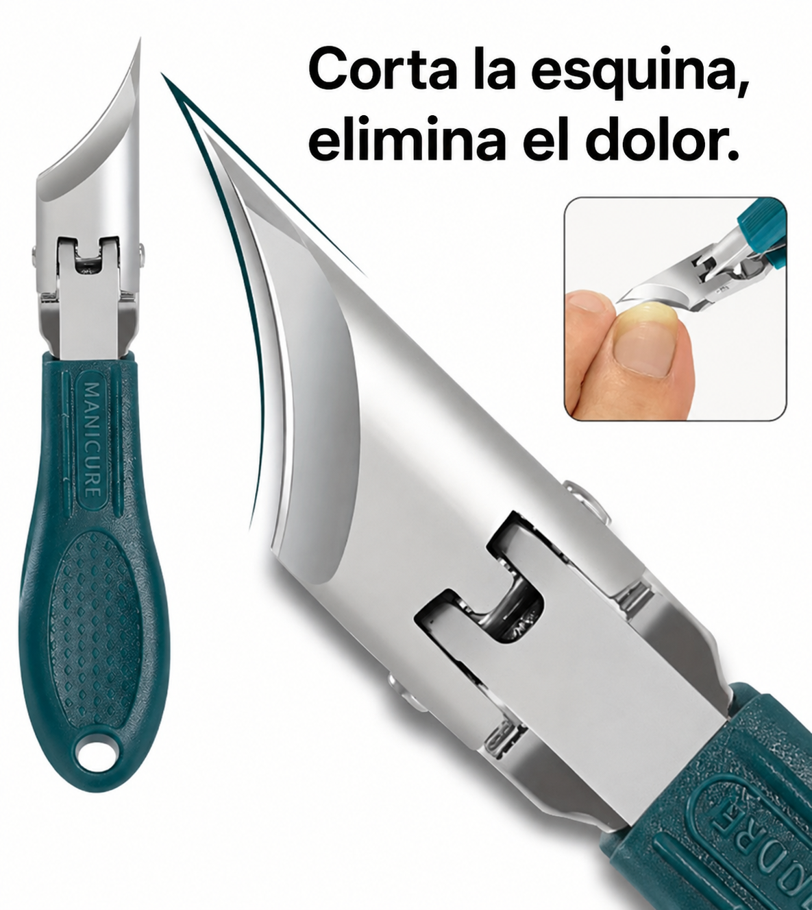Corta uñas de esquinas