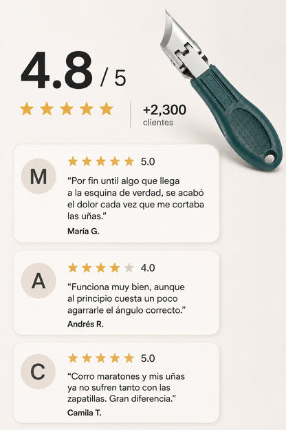 Corta uñas de esquinas