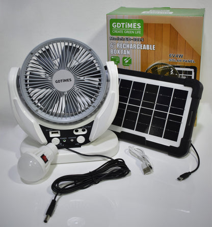 Ventilador Solar Recargable
